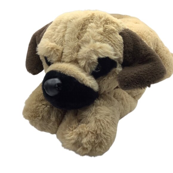 FAO SCHWARZ Lying Puggle Pug Dog Plush Soft Stuffed Animal Toy 20" - Picture 2 of 8